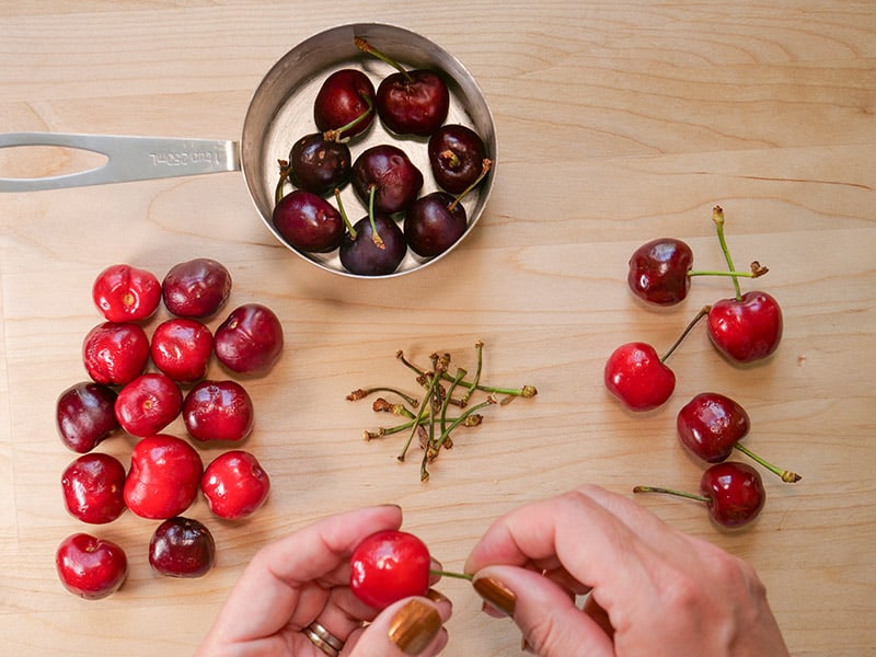 Destoning cherries
