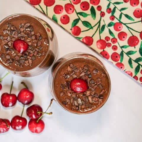An easy chocolate cherry smoothie recipe