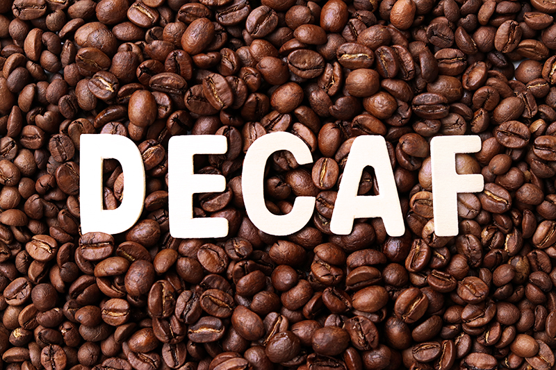 Decaffeinated coffee beans